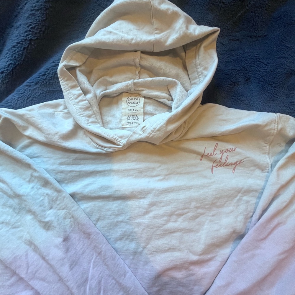 cropped ombre pura vida hoodie